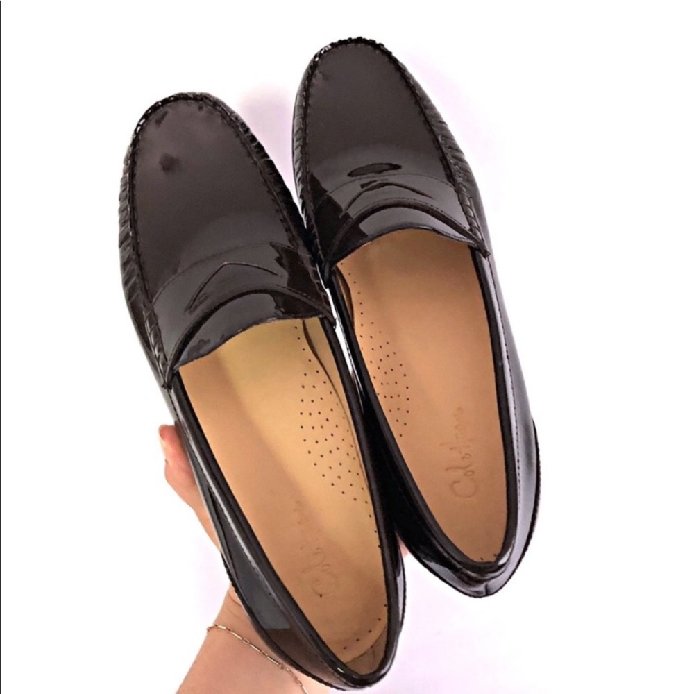 Cole Haan brown patent leather loafers